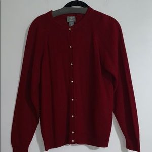 Designer Originals Red Button Down Cardigan